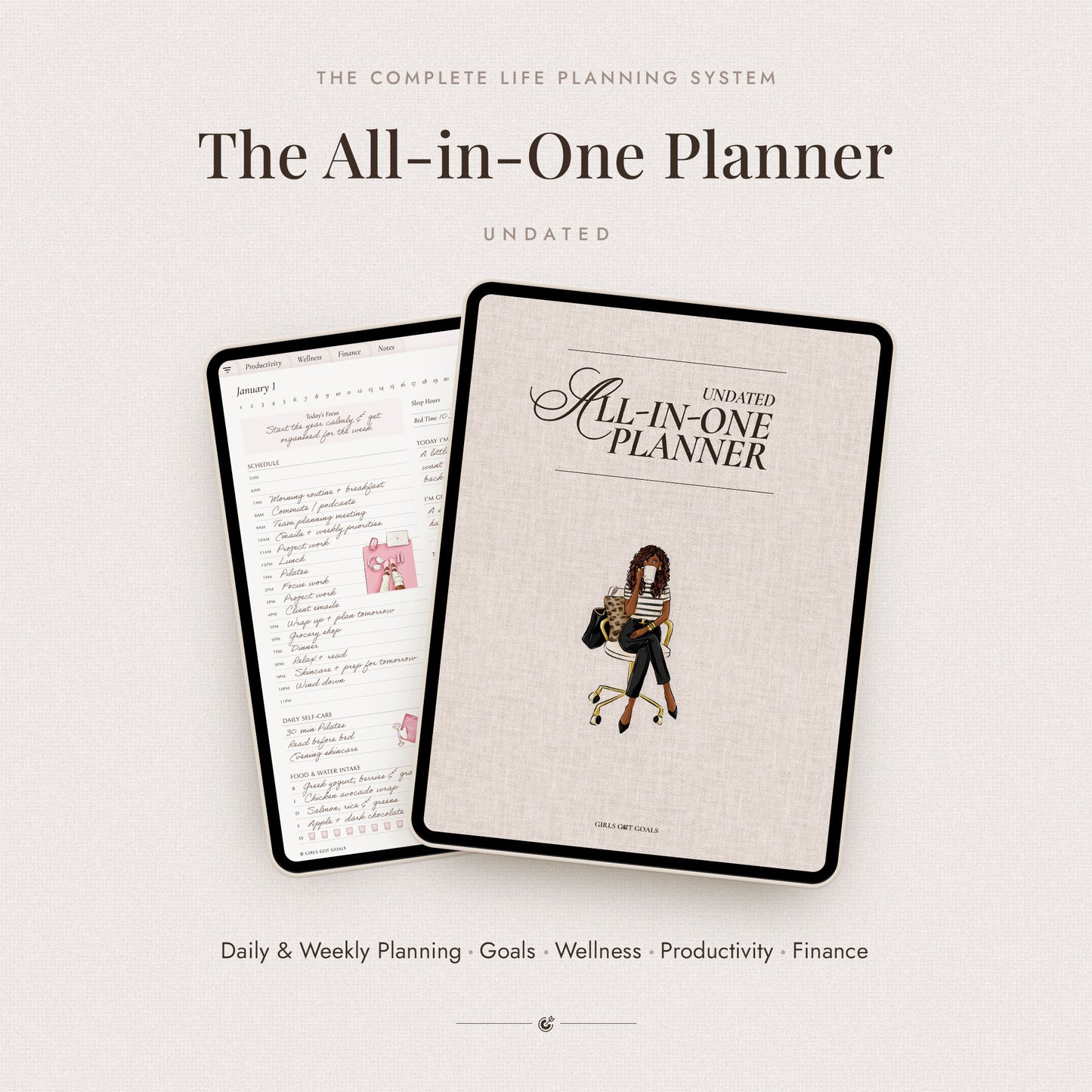 Undated Digital All-In-One Planner