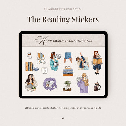Digital Hand-Drawn Reading Stickers