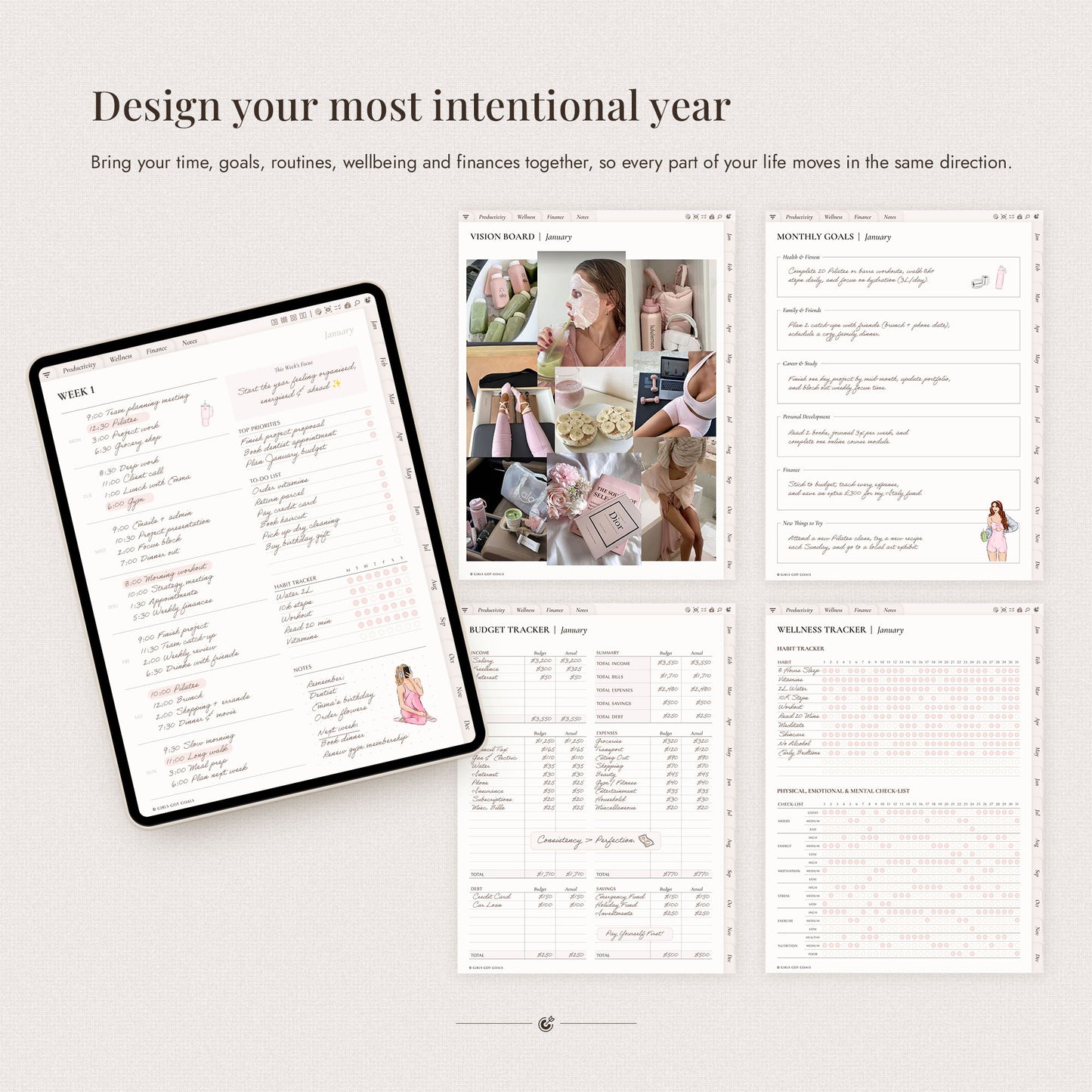 Undated Digital All-In-One Planner
