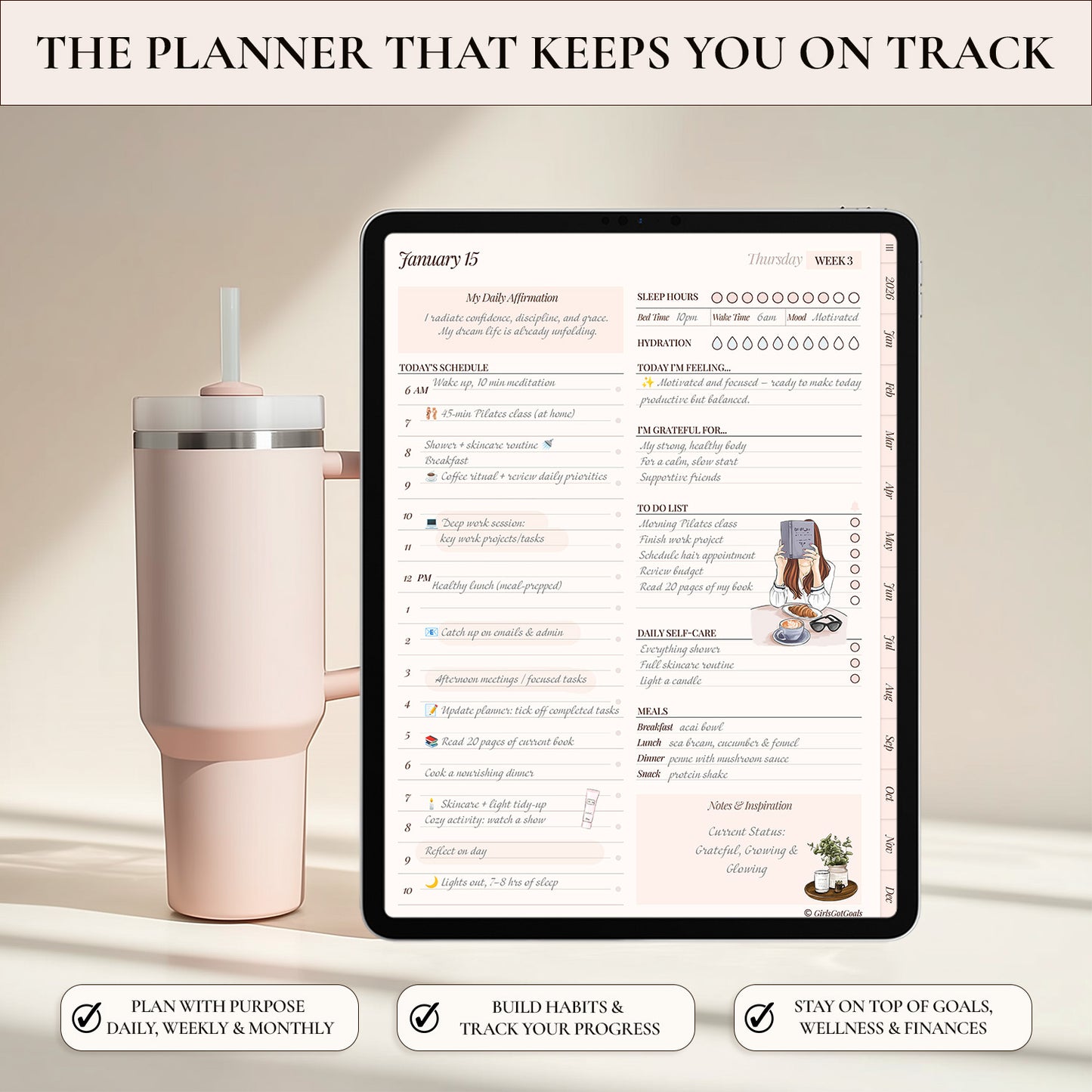 2026 + 2027 + Undated Digital Planner Bundle