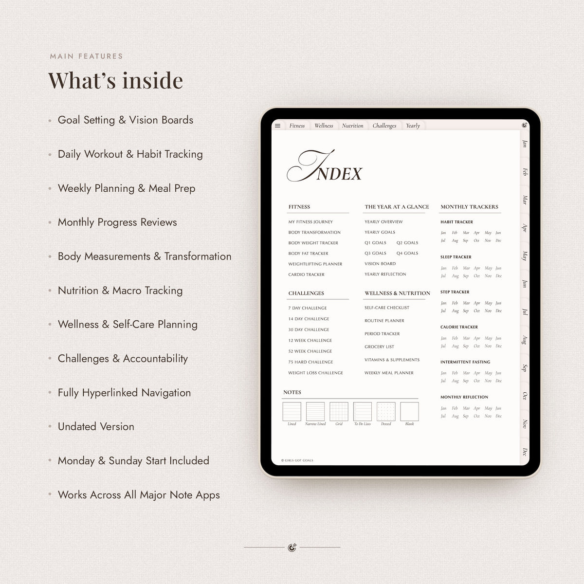 Digital Fitness Planner