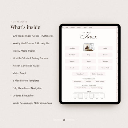 Digital Meal Planner & Recipe Book