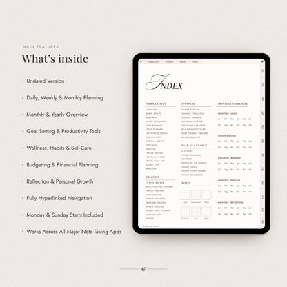 Undated Digital All-In-One Planner