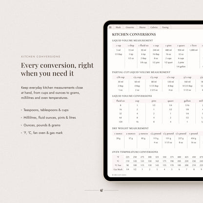 Digital Meal Planner & Recipe Book