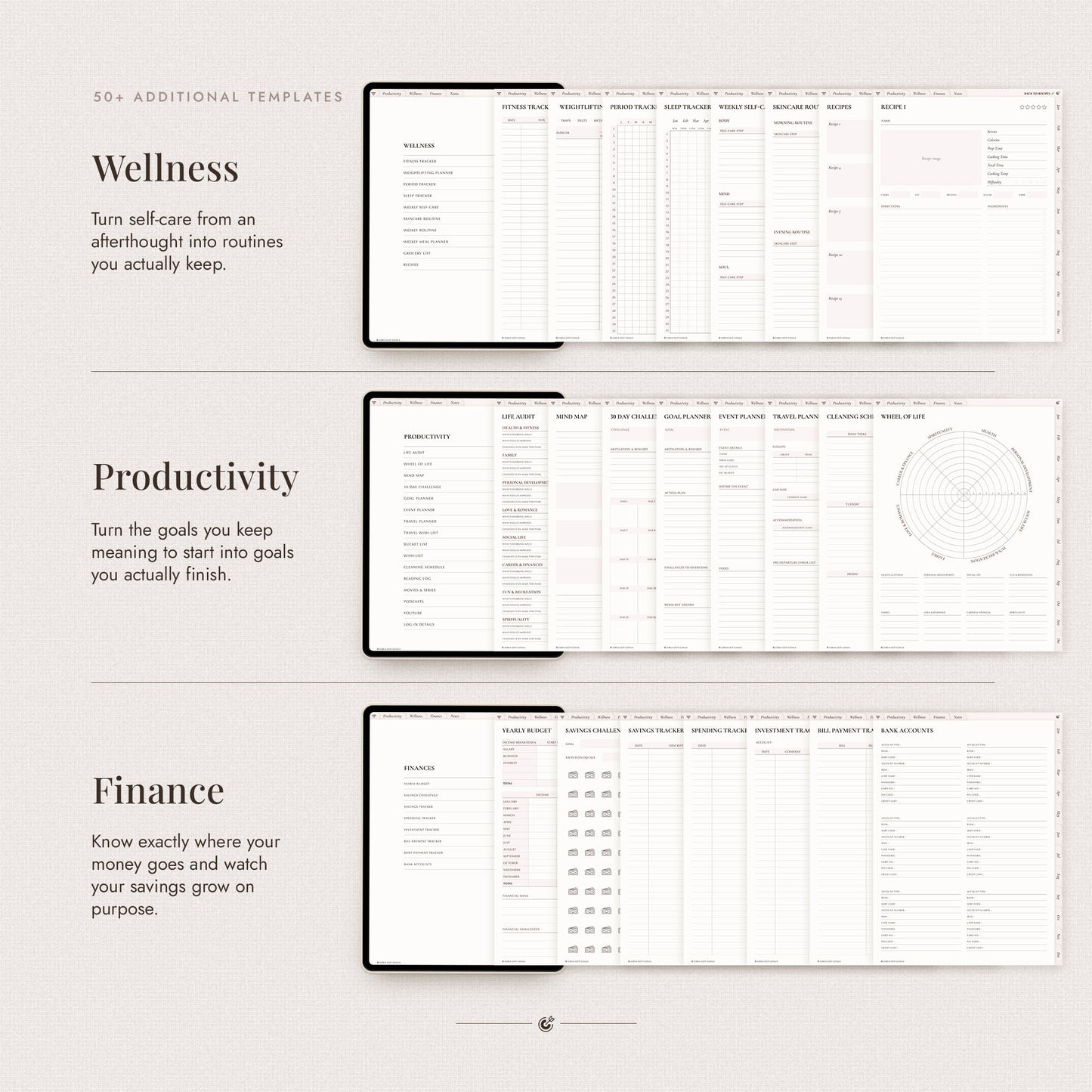 Undated Digital All-In-One Planner