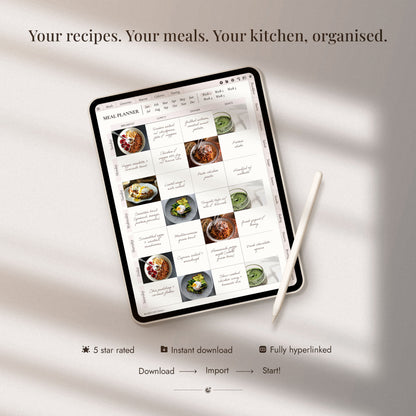 Digital Meal Planner & Recipe Book