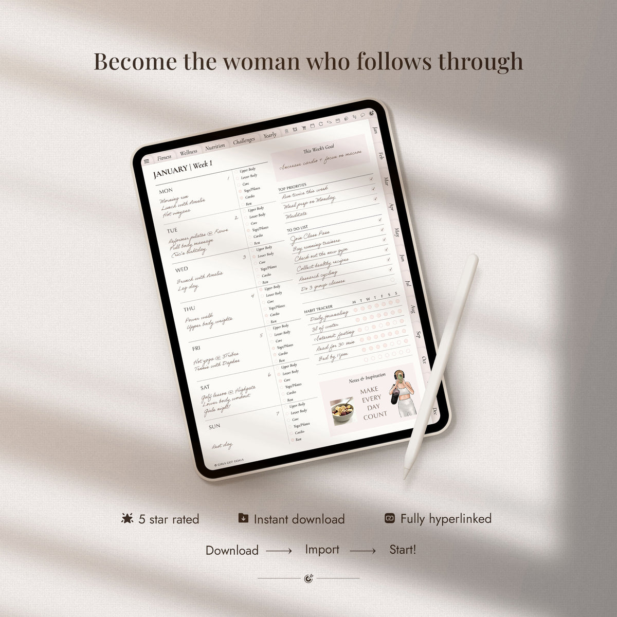 Digital Fitness Planner