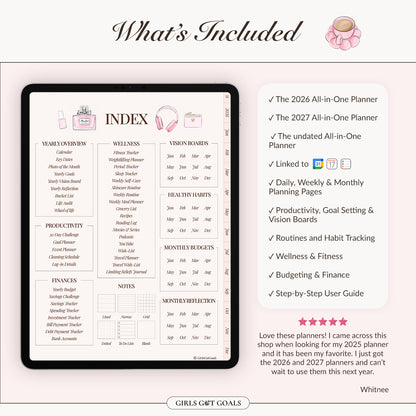 2026 + 2027 + Undated Digital Planner Bundle