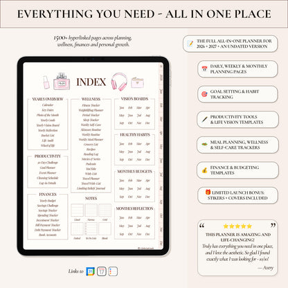 2026 + 2027 + Undated Digital Planner Bundle