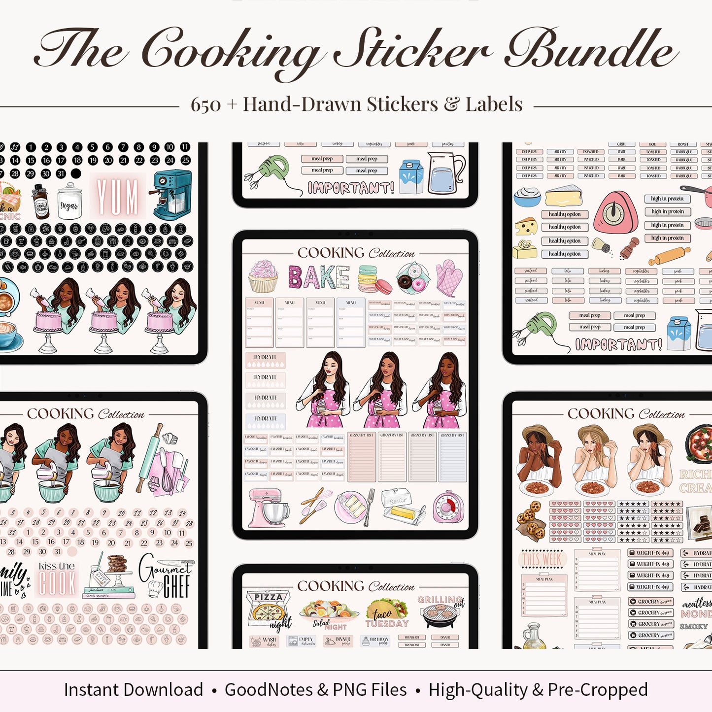 Digital Cooking Stickers