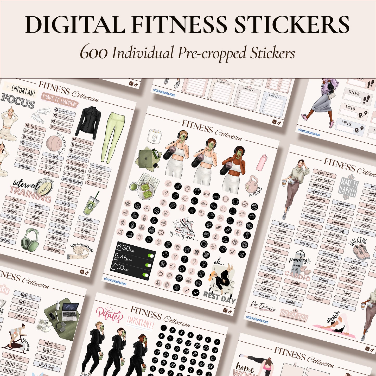 Digital Fitness Stickers