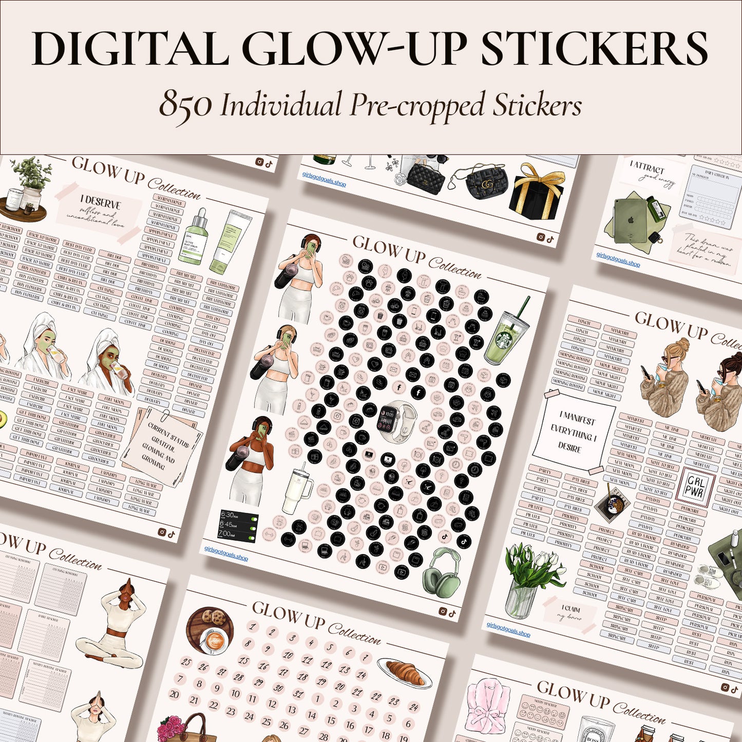 Digital Glow Up Stickers