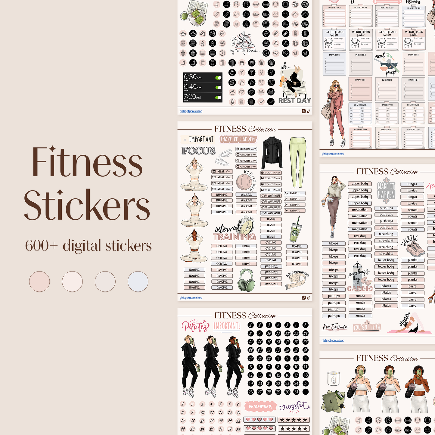 Digital Fitness Stickers